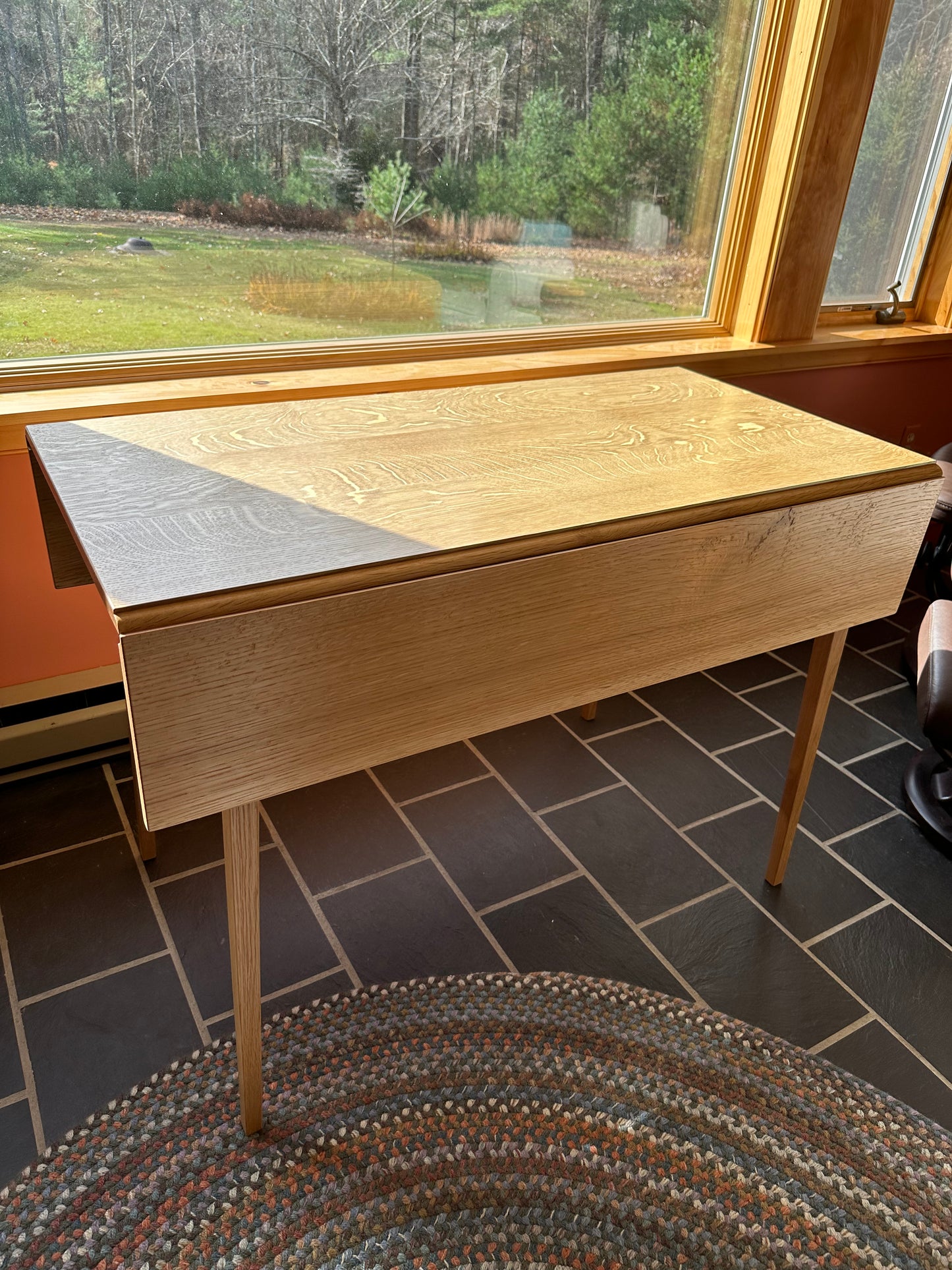 Splay Leg, White Oak Drop Leaf Table