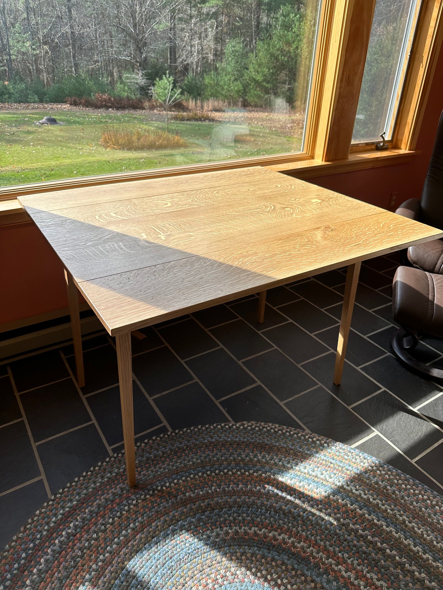 Splay Leg, White Oak Drop Leaf Table