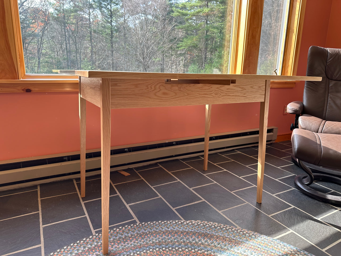 Splay Leg, White Oak Drop Leaf Table