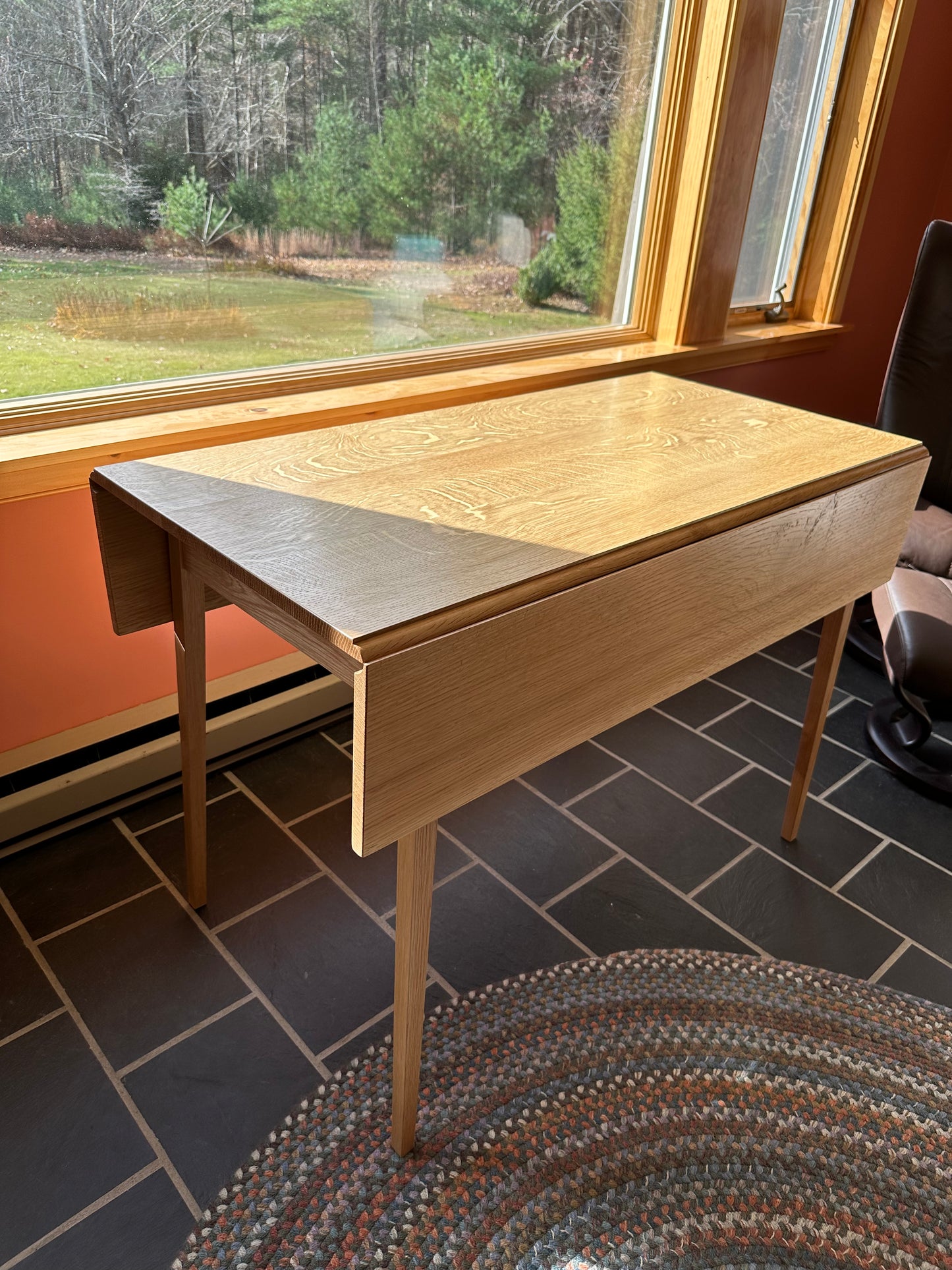 Splay Leg, White Oak Drop Leaf Table